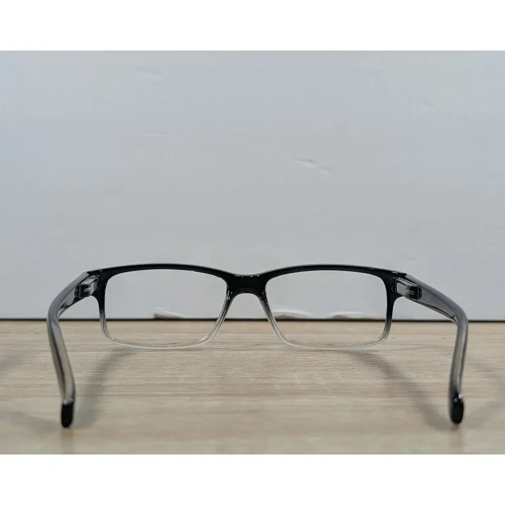 Gammaray Optics M04 Rectangular Eyeglasses Black Clear Plastic Frames